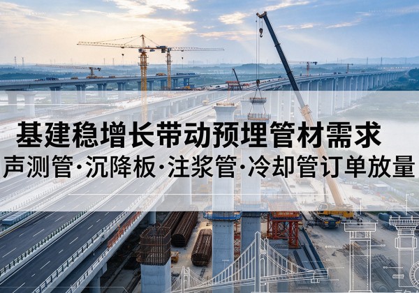 花溪基建稳增长带动预埋监测管材需求，声测管、沉降板、注浆管订单持续放量