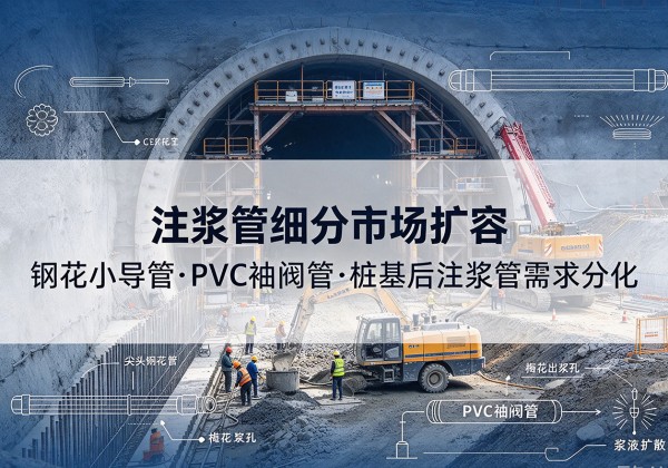 花溪注浆管细分市场扩容，隧道钢花小导管、PVC 袖阀管、桩基后注浆管需求分化